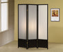 Calix 3-panel Folding Floor Screen Translucent and Black - Furniture Stars (Chicago, IL)
