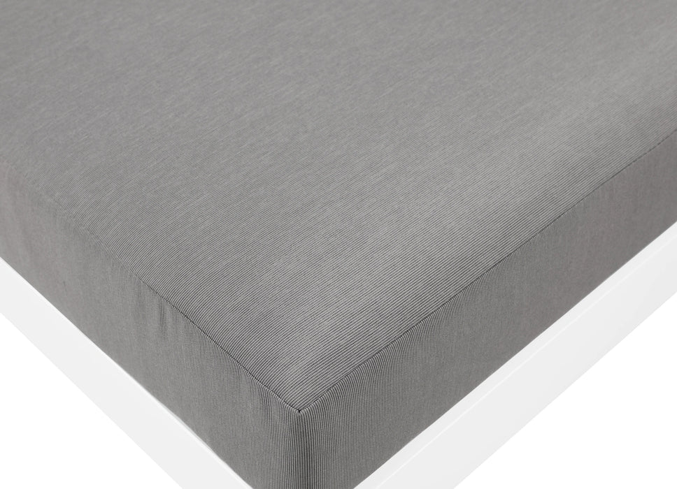 Nizuc Grey Waterproof Fabric Outdoor Patio Aluminum Arm Chair