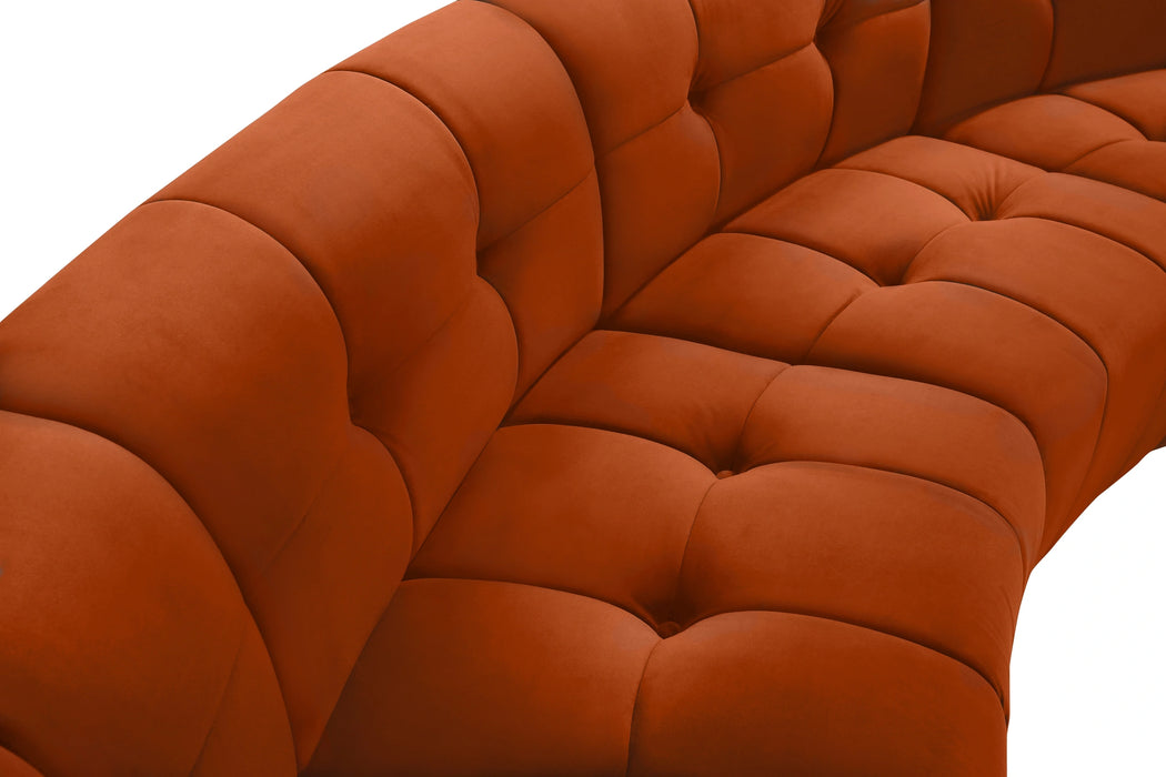 Limitless Cognac Velvet 5pc. Modular Sectional