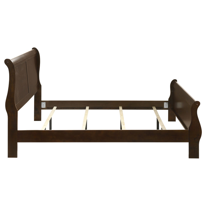 Louis Philippe Sleigh Panel Bed