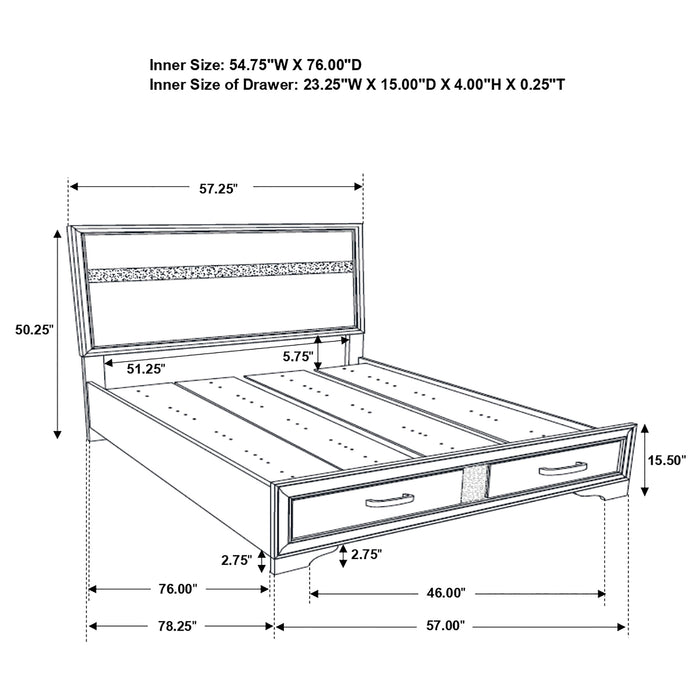Miranda Panel Platform Storage Bed - Furniture Stars (Chicago, IL)