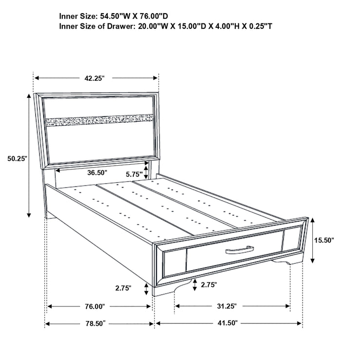Miranda Panel Platform Storage Bed - Furniture Stars (Chicago, IL)