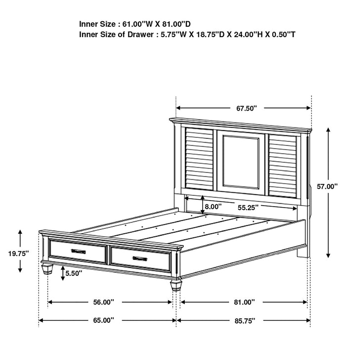 Franco Panel Platform Storage Bed - Furniture Stars (Chicago, IL)