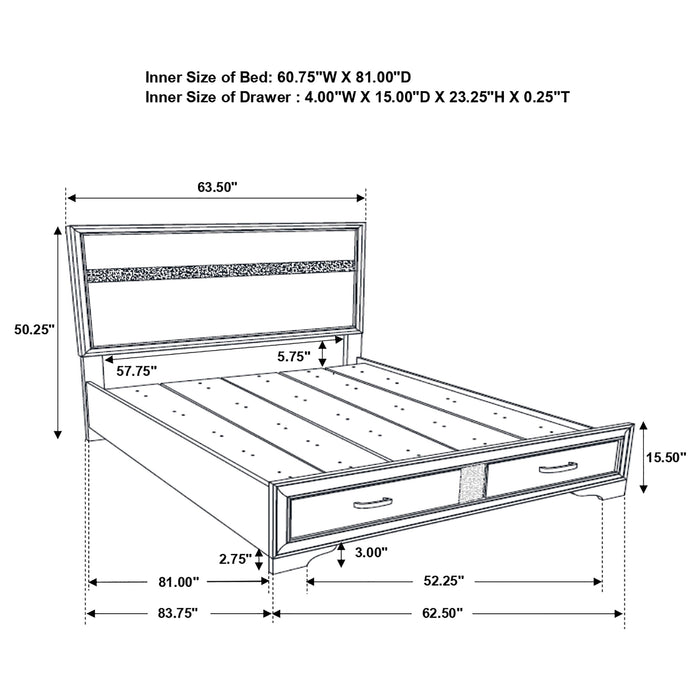 Miranda Panel Platform Storage Bed - Furniture Stars (Chicago, IL)
