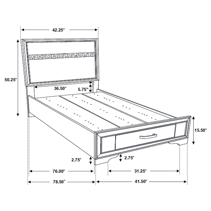 Miranda Panel Platform Storage Bed - Furniture Stars (Chicago, IL)