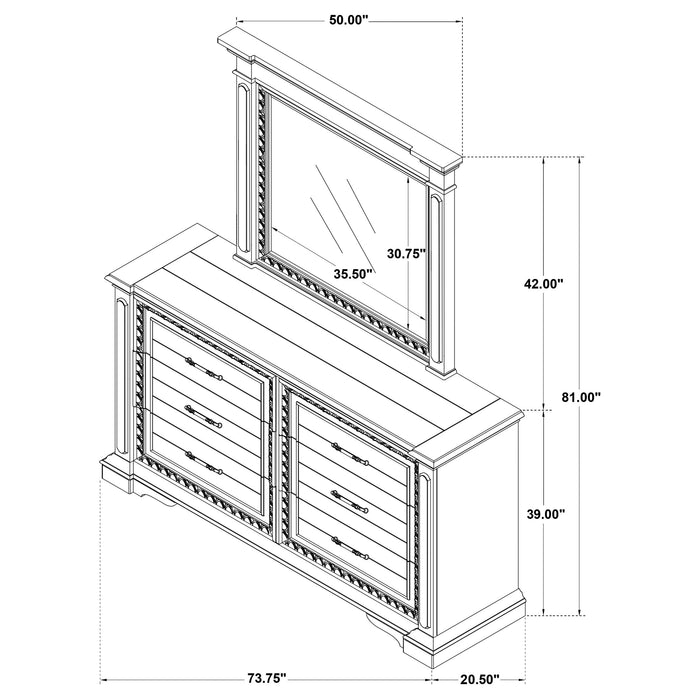 McKinney Dresser with Mirror - Furniture Stars (Chicago, IL)