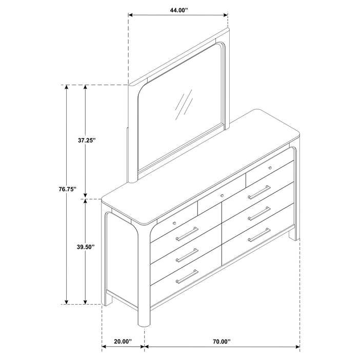 Solano Dresser with Mirror - Furniture Stars (Chicago, IL)