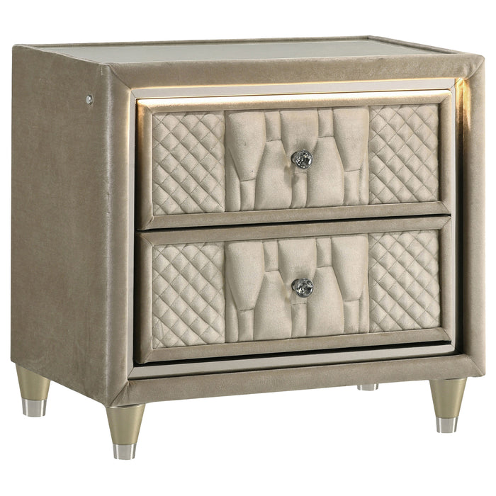 Lorient Nightstand with LED Lighting - Furniture Stars (Chicago, IL)