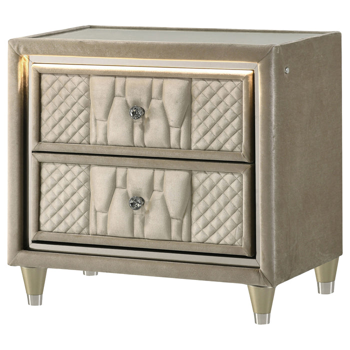 Lorient Nightstand with LED Lighting - Furniture Stars (Chicago, IL)