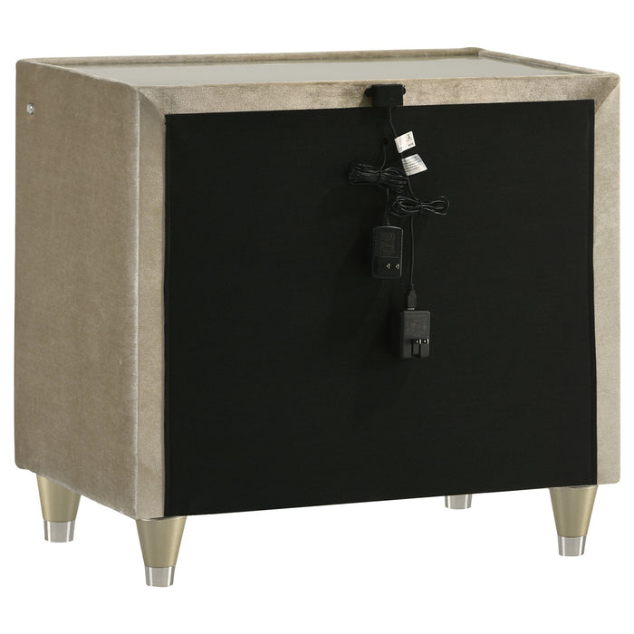 Lorient Nightstand with LED Lighting - Furniture Stars (Chicago, IL)