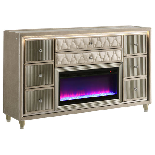 Lorient LED Dresser with Flame Visualizer - Furniture Stars (Chicago, IL)