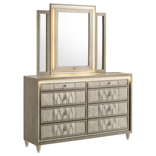 Lorient LED Dresser with LED Mirror - Furniture Stars (Chicago, IL)