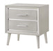 Ramon 2-drawer Nightstand Metallic Sterling image