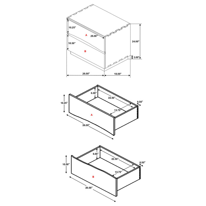 Winslow Nightstand - Furniture Stars (Chicago, IL)