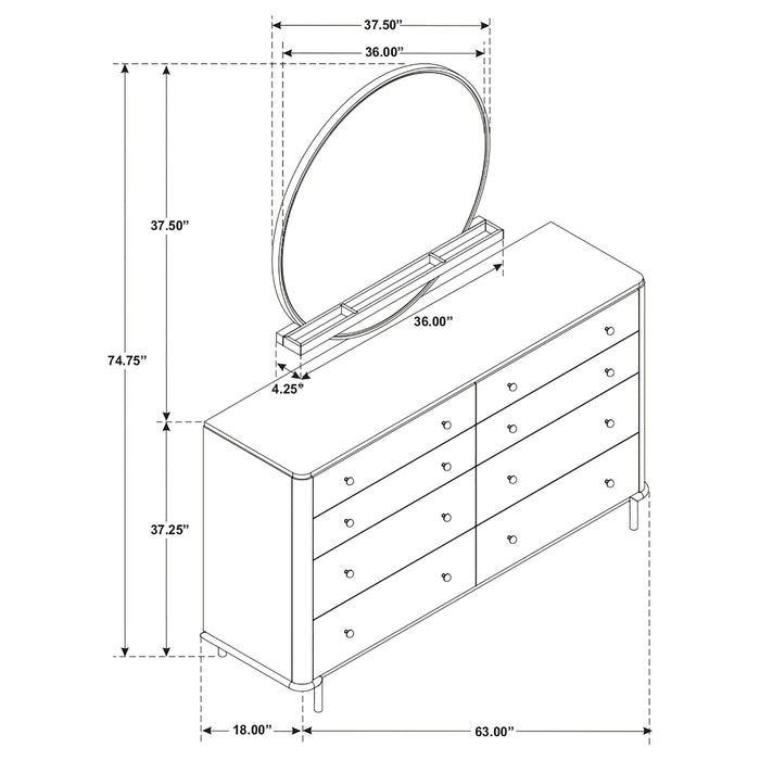 Arini Dresser With Mirror - Furniture Stars (Chicago, IL)