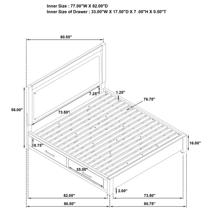Kenora Eastern King Bed - Furniture Stars (Chicago, IL)