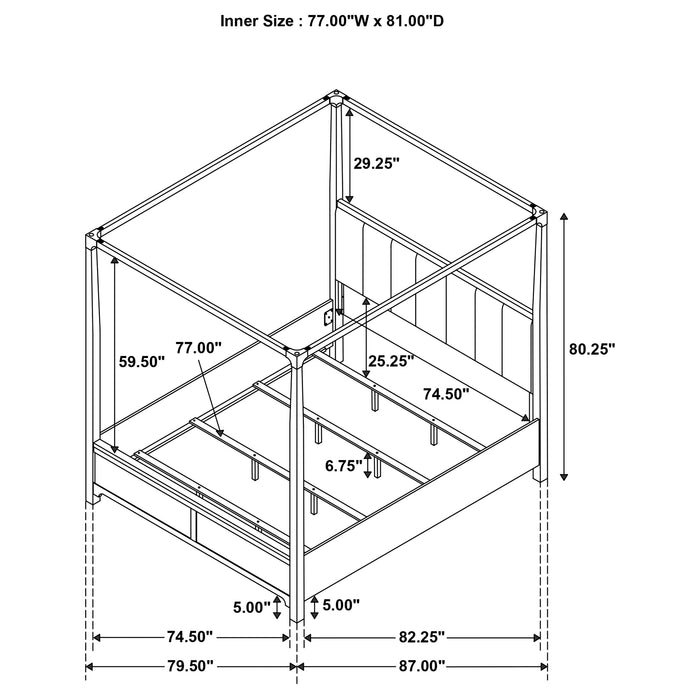 Gran Park Canopy Panel Bed - Furniture Stars (Chicago, IL)