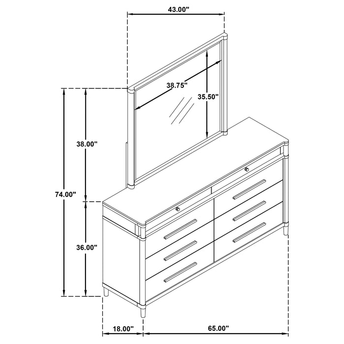Gracemont Dresser with Mirror - Furniture Stars (Chicago, IL)