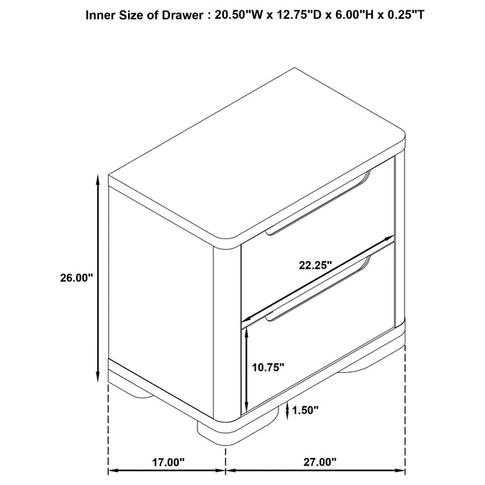 Ladera Nightstand - Furniture Stars (Chicago, IL)