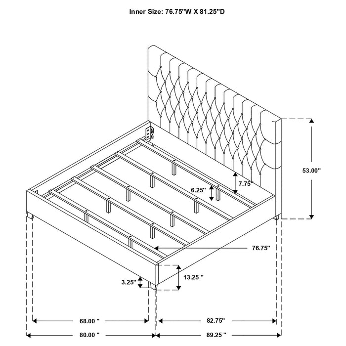 Chloe Panel Bed - Furniture Stars (Chicago, IL)