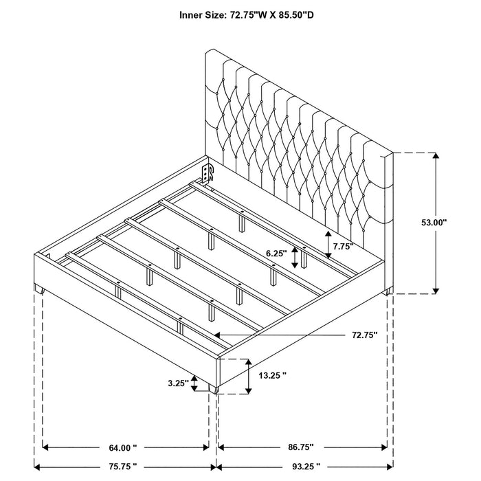 Chloe Panel Bed - Furniture Stars (Chicago, IL)