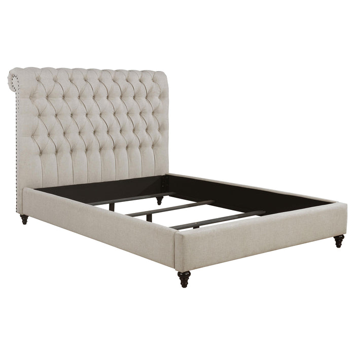 Devon Tufted Upholstered California King Bed Beige image