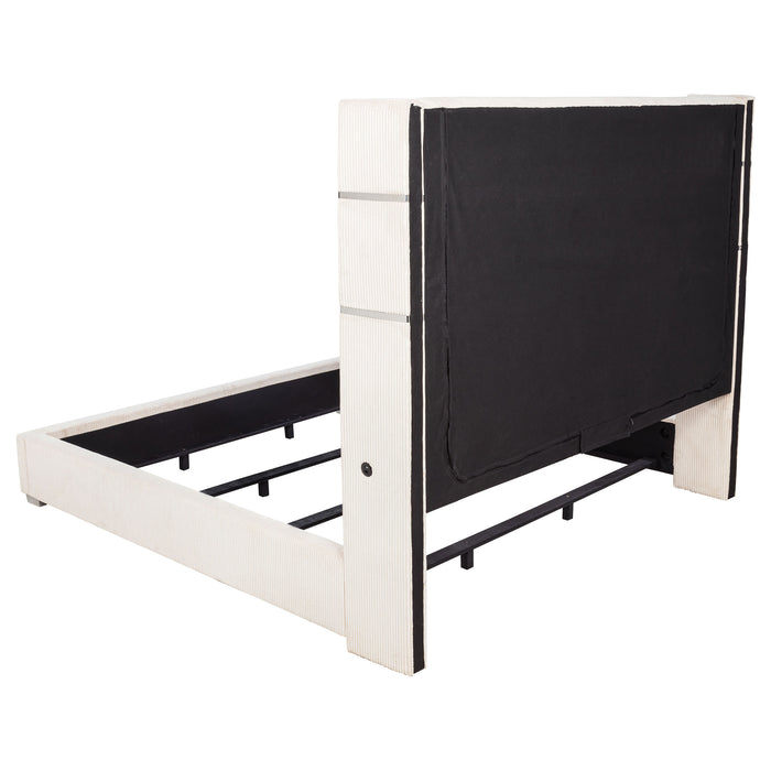 Tisdall Wingback Bed with Flame Visualizer - Furniture Stars (Chicago, IL)