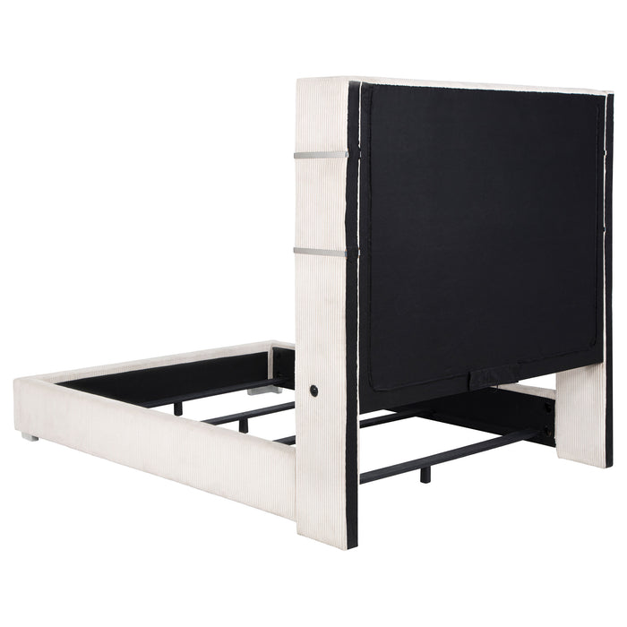 Tisdall Wingback Bed with Flame Visualizer - Furniture Stars (Chicago, IL)