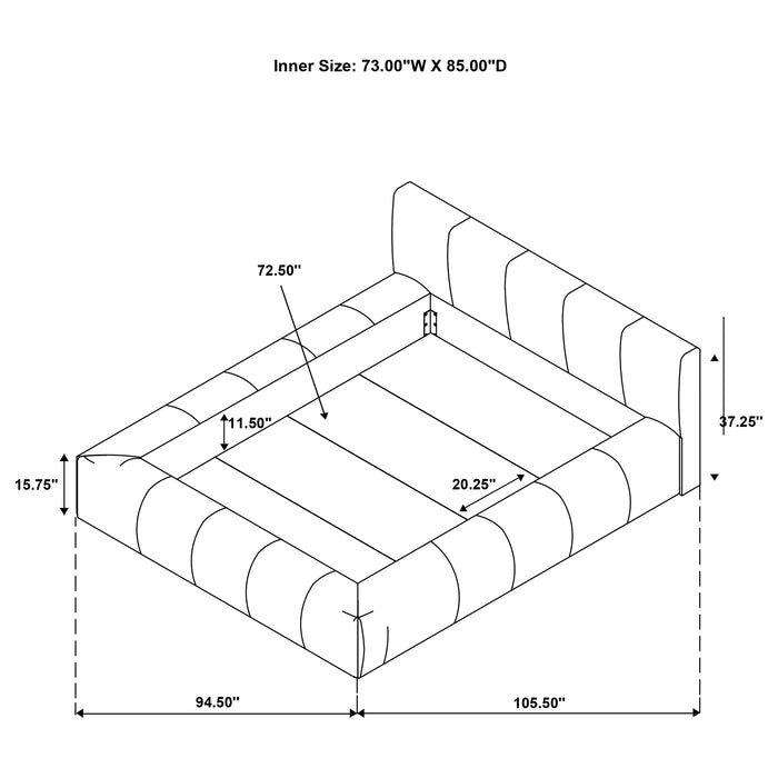 Wilshire Panel Platform Bed - Furniture Stars (Chicago, IL)