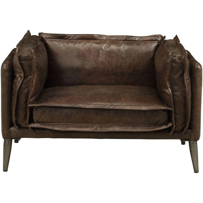 Acme Furniture Porchester Chair in Distress Chocolate 52482
