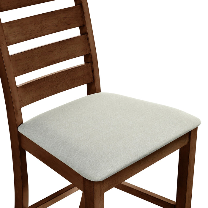 Pascal Ladderback Counter Chair (2 Per Carton)-Walnut
