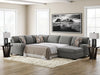 Clarington Sleeper Sectional with Chaise - Furniture Stars (Chicago, IL)