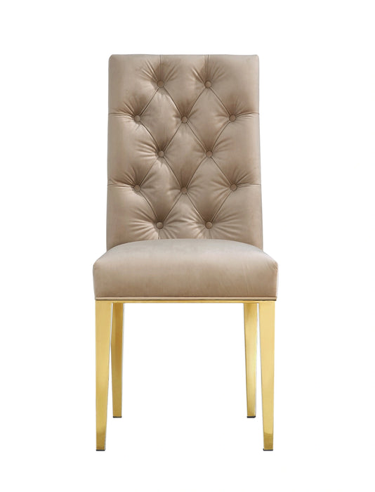 Capri Beige Velvet Dining Chair