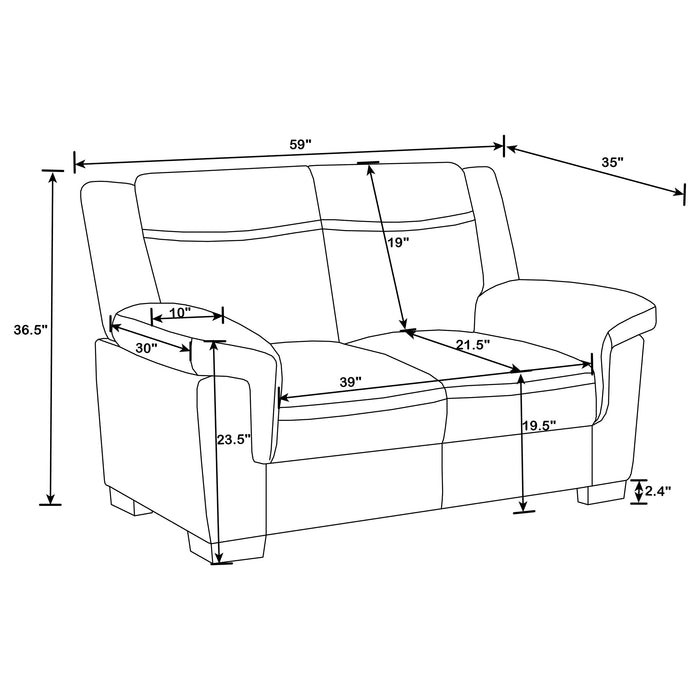 Arabella Stationary Loveseat