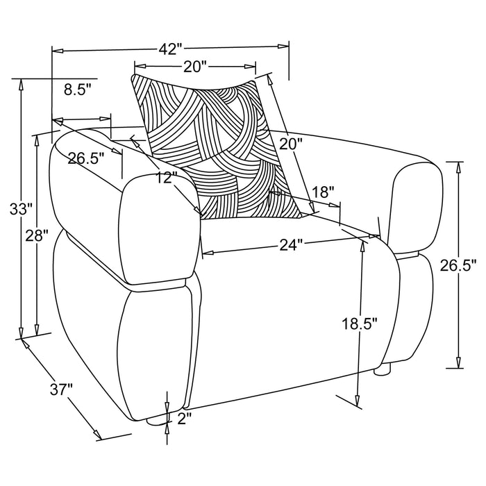 Jeanette Accent Chair - Furniture Stars (Chicago, IL)