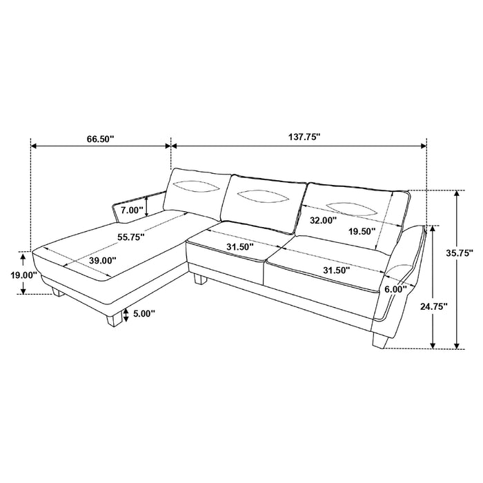 Caspian Sectional Sofa - Furniture Stars (Chicago, IL)