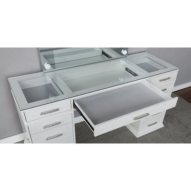 Valentina Vanity Set White & Dark Gray