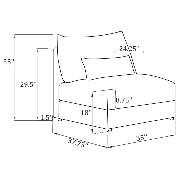 Sasha Accent Chair - Furniture Stars (Chicago, IL)