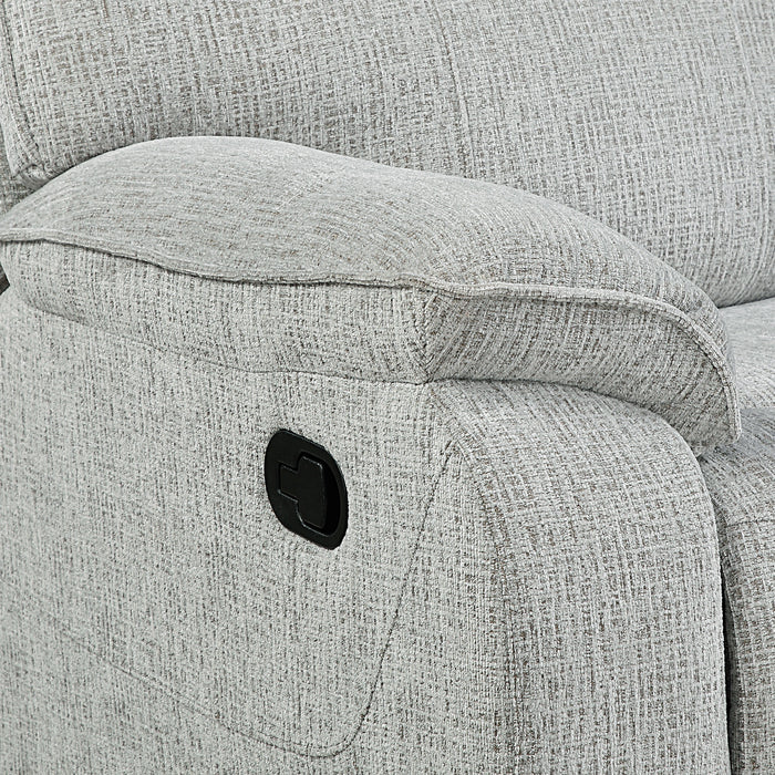 Chablis Glider Recliner W/Heat & Massage-Mist Gray