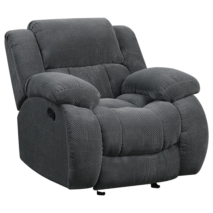 Weissman Upholstered Glider Recliner Charcoal image