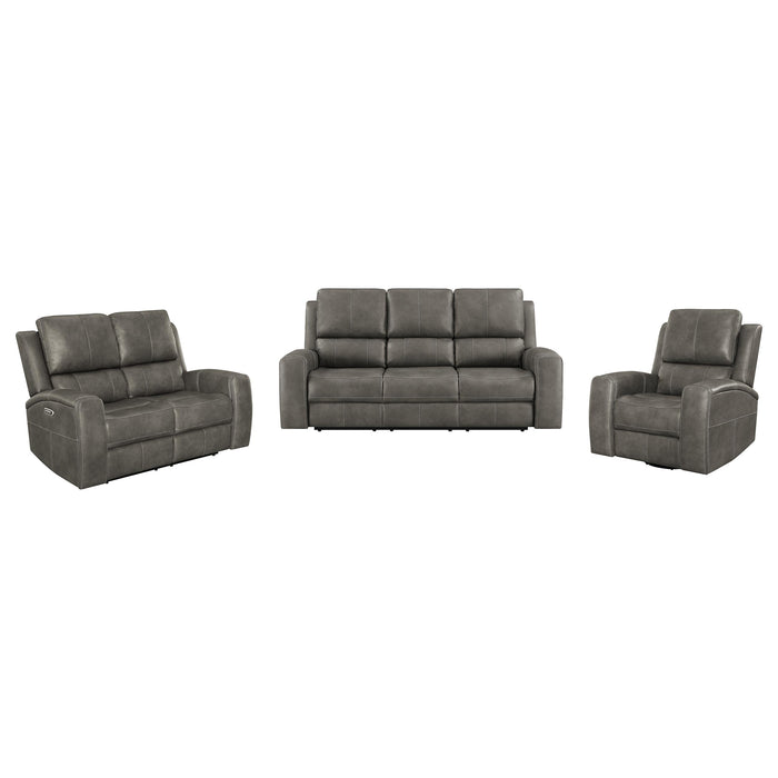 Brickston Triple Power Reclining Sofa Set - Furniture Stars (Chicago, IL)