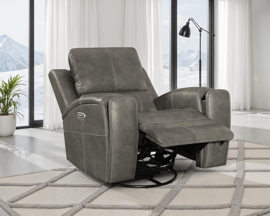 Brickston Triple Power Swivel Glider Recliner - Furniture Stars (Chicago, IL)