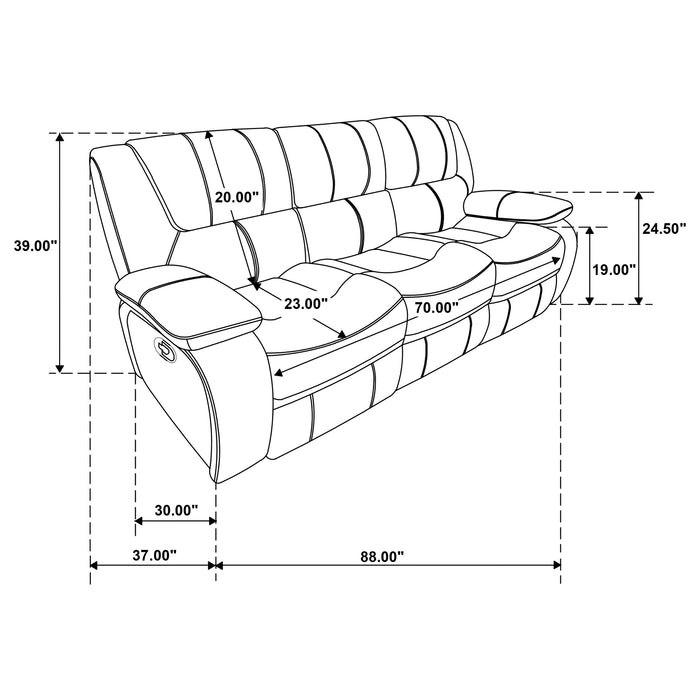 Camila Reclining Sofa - Furniture Stars (Chicago, IL)