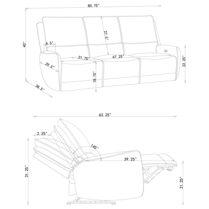 Sylmar Power Reclining Sofa Set - Furniture Stars (Chicago, IL)