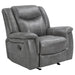 Conrad Upholstered Motion Glider Recliner Grey image