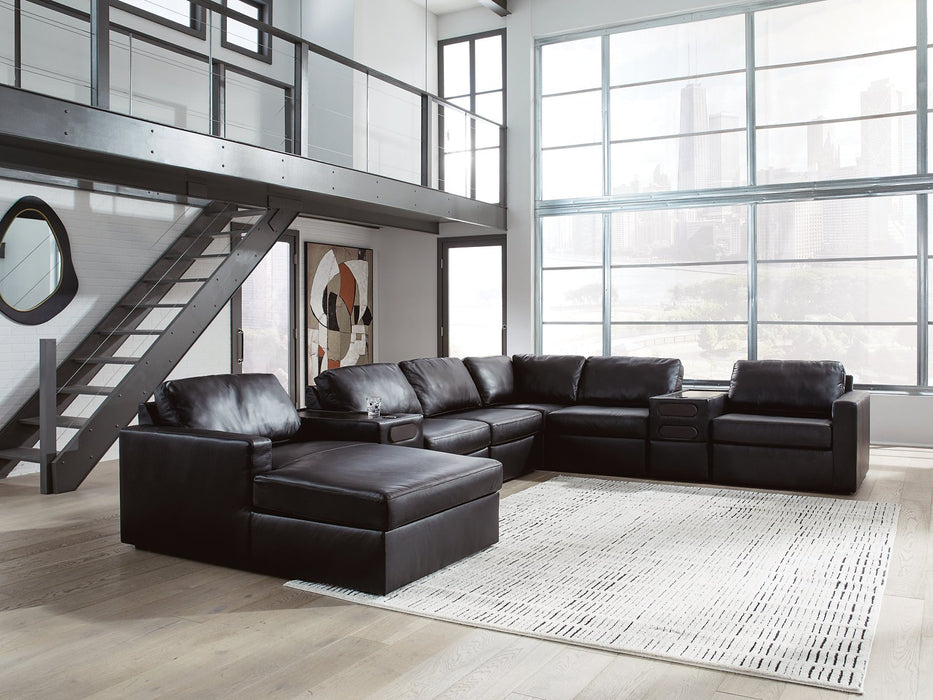 Modmax II Sectional with Chaise and Audio Consoles - Furniture Stars (Chicago, IL)