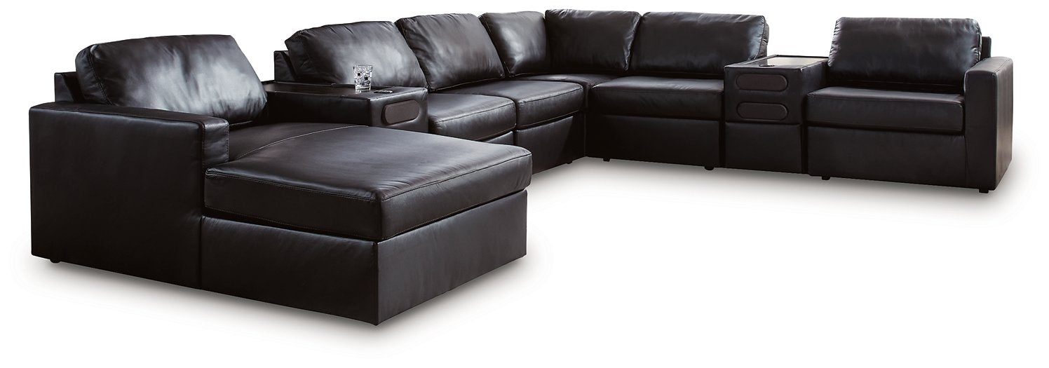 Modmax II Sectional with Chaise and Audio Consoles - Furniture Stars (Chicago, IL)