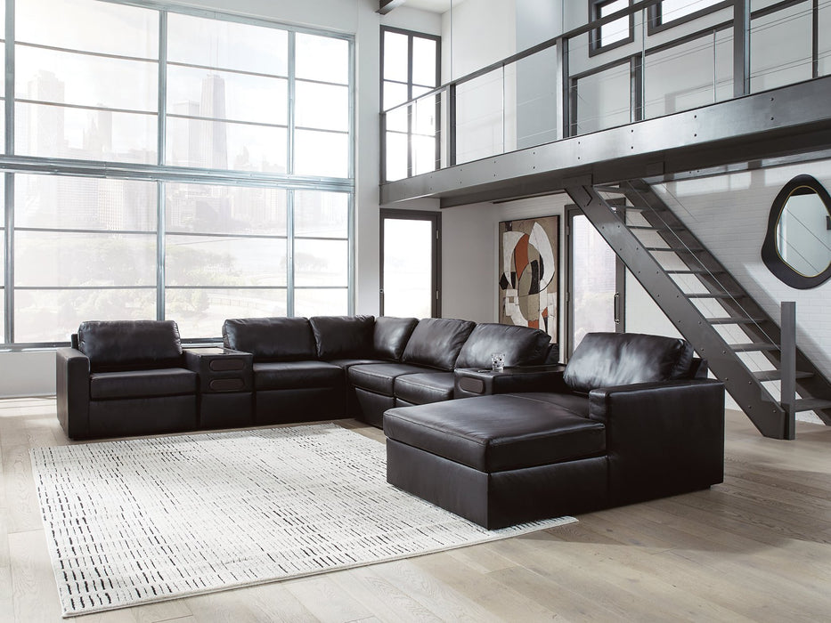 Modmax II Sectional with Chaise and Audio Consoles - Furniture Stars (Chicago, IL)