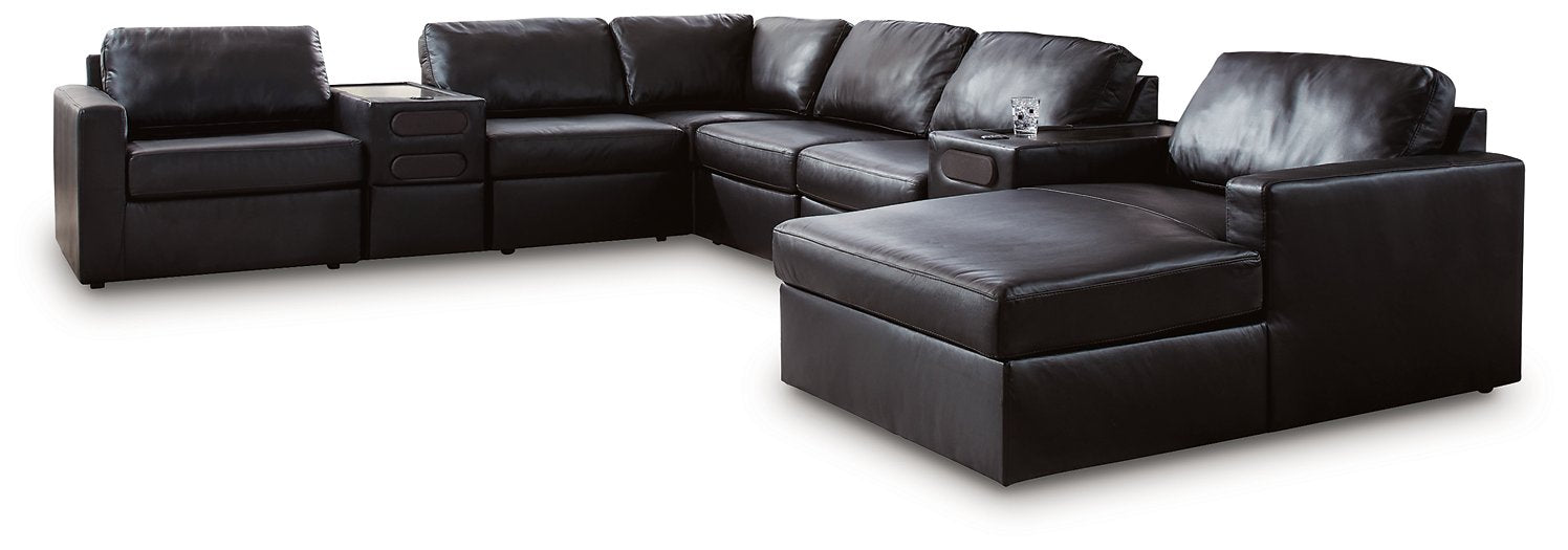 Modmax II Sectional with Chaise and Audio Consoles - Furniture Stars (Chicago, IL)