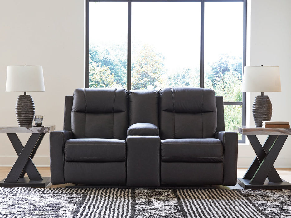Mackmenville Reclining Loveseat with Console - Furniture Stars (Chicago, IL)